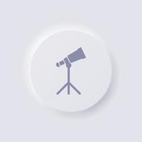 Binoculars icon, White Neumorphism soft UI Design for Web design, Application UI and more, Button, Vector. vector