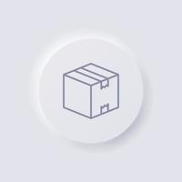 icono de caja, diseño de interfaz de usuario suave de neumorfismo blanco para diseño web, interfaz de usuario de aplicación y más, botón, vector. vector