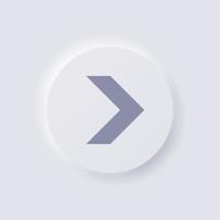 Arrow icon, White Neumorphism soft UI Design for Web design, Application UI and more, Button, Vector. vector