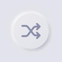 Shuffle button icon, White Neumorphism soft UI Design for Web design, Application UI and more, Button, Vector. vector