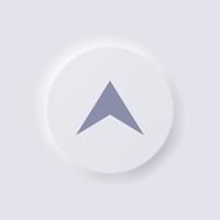 Arrow icon, White Neumorphism soft UI Design for Web design, Application UI and more, Button, Vector. vector
