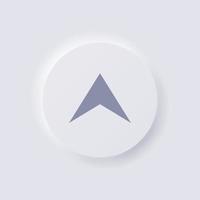 Arrow icon, White Neumorphism soft UI Design for Web design, Application UI and more, Button, Vector. vector