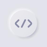 self-closing tag icon, White Neumorphism soft UI Design for Web design, Application UI and more, Button, Vector. vector