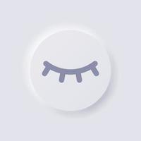 Close eye button icon, White Neumorphism soft UI Design for Web design, Application UI and more, Button, Vector. vector