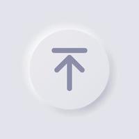 Upload button icon, White Neumorphism soft UI Design for Web design, Application UI and more, Button, Vector. vector