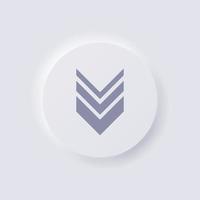 Arrow icon, White Neumorphism soft UI Design for Web design, Application UI and more, Button, Vector. vector