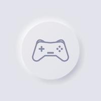 icono de joystick, diseño de interfaz de usuario suave de neumorfismo blanco para diseño web, interfaz de usuario de aplicación y más, botón, vector. vector