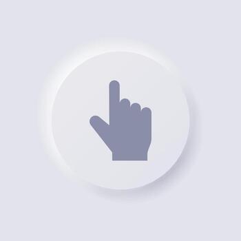 Finger touch gesture icon, White Neumorphism soft UI Design for Web design, Application UI and more, Button, Vector. vector
