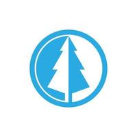 icono de logotipo de aventura de escalada de montaña de abeto vector