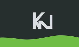 letras del alfabeto iniciales monograma logo kn, nk, k y n vector