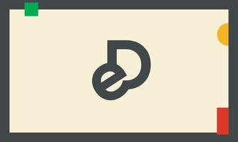 Alphabet letters Initials Monogram logo ED, DE, E and D vector