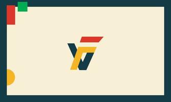 Alphabet letters Initials Monogram logo VF, FV, V and F vector