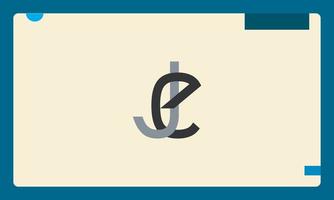 letras del alfabeto iniciales monograma logo je, ej, j y e vector