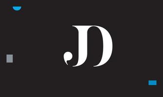 alfabeto letras iniciales monograma logo jb, bj, j y b vector
