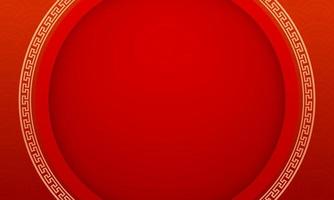 Chinese new year background template Illustrations with red pattern and circle chinese ornament vector