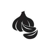 Garlic icon logo,illustration design vector