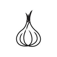 Garlic icon logo,illustration design vector