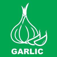 Garlic icon logo,illustration design vector