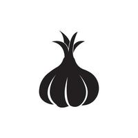 Garlic icon logo,illustration design vector