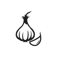 Garlic icon logo,illustration design vector