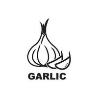 Garlic icon logo,illustration design vector