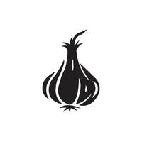 Garlic icon logo,illustration design vector