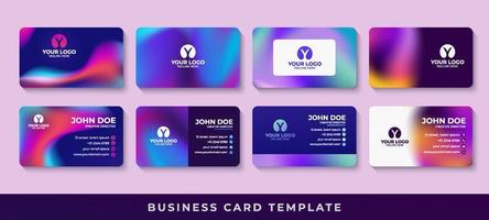 Modern Business Card Gradient Template vector