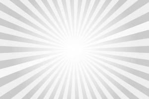 Sun rays background. White and grey radial abstract comic pattern. Vector explosion abstract lines backdrop