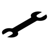 wrench icon isometric black isolated on white background. Vector illustration