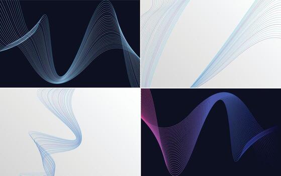 modern wave curve abstract presentation background Pack vector
