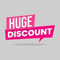 Huge discount shopping deal label icon design vector