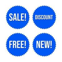 Sale Discount Free Tag Icons Labels Shopping Design Vector