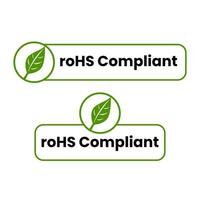 rohs compliant product icon label sign design vector