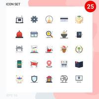 25 Creative Icons Modern Signs and Symbols of donation money mental concentration credit card mind Editable Vector Design Elements