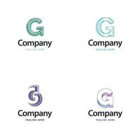 Letter G Big Logo Pack Design Creative Modern logos design for your business vector