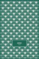 abstract shape of owl pattern with dark green nature color vector