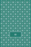 beautiful batik pattern with nature green dominant color vector