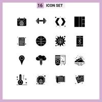16 iconos creativos signos y símbolos modernos de diseño de motivación de contabilidad matemática elementos de diseño vectorial editables a la derecha vector