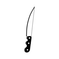 Knife tattoo in y2k, 1990s, 2000s style. Emo goth element design. Old school tattoo. Vector illustration
