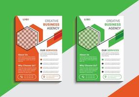 plantilla de diseño de volante de negocios creativos multipropósito vector