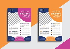 Multipurpose creative business flyer design template vector