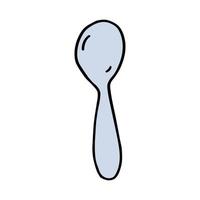 Vector illustration of spoon isolated on a white background. Doodle style