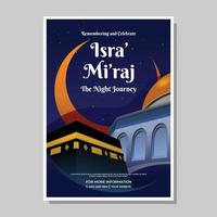 cartel de celebración de isra miraj vector