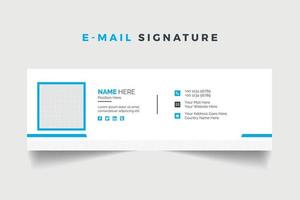 Minimal Corporate Email Signature vector