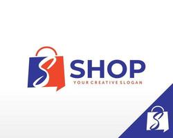 logotipo de la tienda en línea. vector de diseño de logotipo de carrito de compras