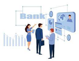 Financial services abstraction concept vector design set. Banking, payment processing, currency exchange, checking account, deposit management, forex broker, cash money abstraction metaphor