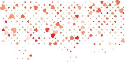 Red flying hearts bright love passion vector background. Amour backdrop. Valentines Day decoration.