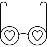 gafas de amor que pueden editar o modificar fácilmente vector