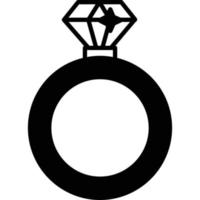 anillo de diamantes que puede editar o modificar fácilmente vector