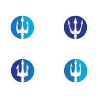 icono de vector de plantilla de logotipo de tridente